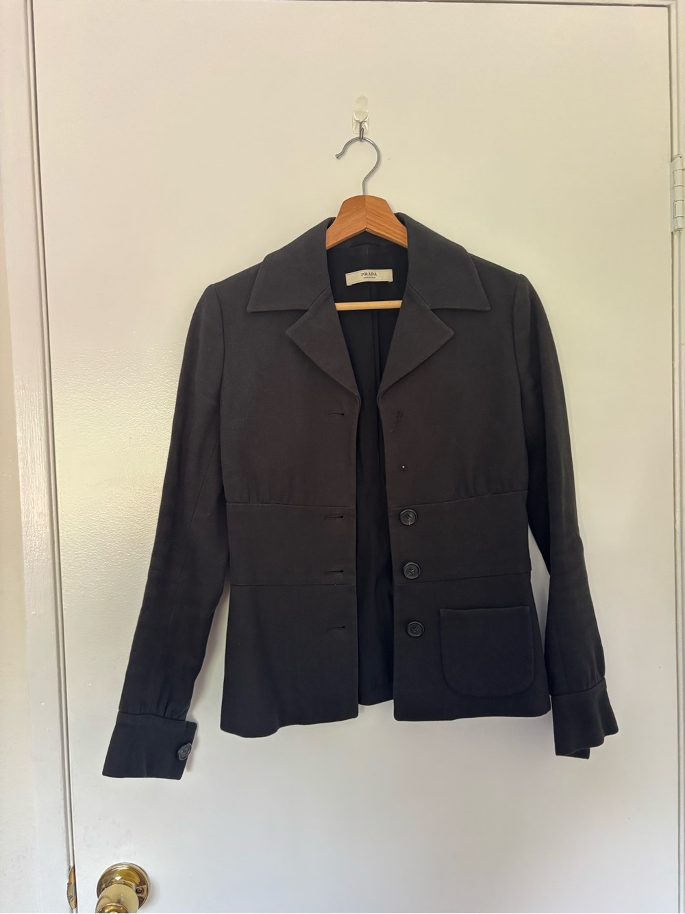 Prada Black Tailored Single-Breasted Women's Jacket